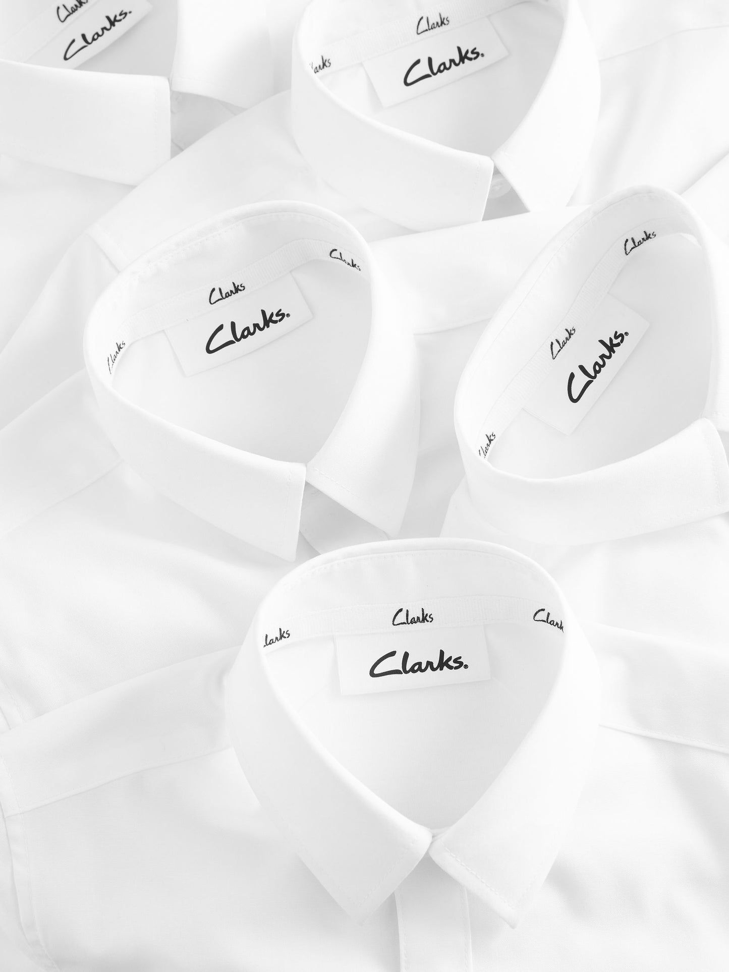 Dsiney Kidz - Clarks White Short Sleeve School Shirts 5 Pack image 5