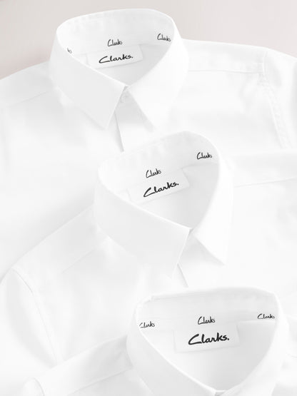 Dsiney Kidz - Clarks White Long Sleeve School Shirts 3 Pack image 7