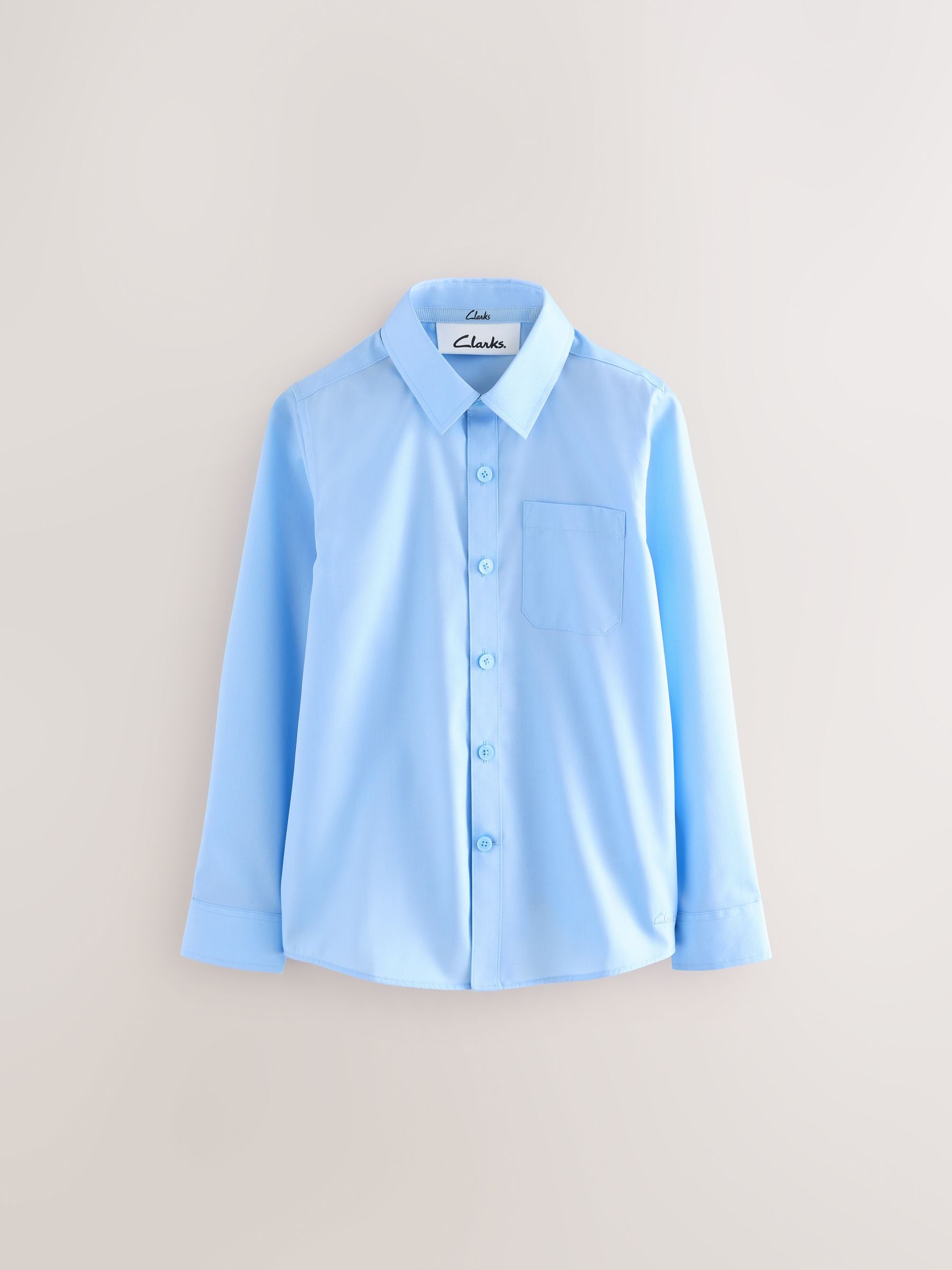 Dsiney Kidz - Clarks Blue Long Sleeve School Shirts 3 Pack image 2