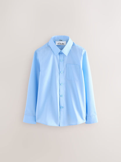 Dsiney Kidz - Clarks Blue Long Sleeve School Shirts 3 Pack image 2