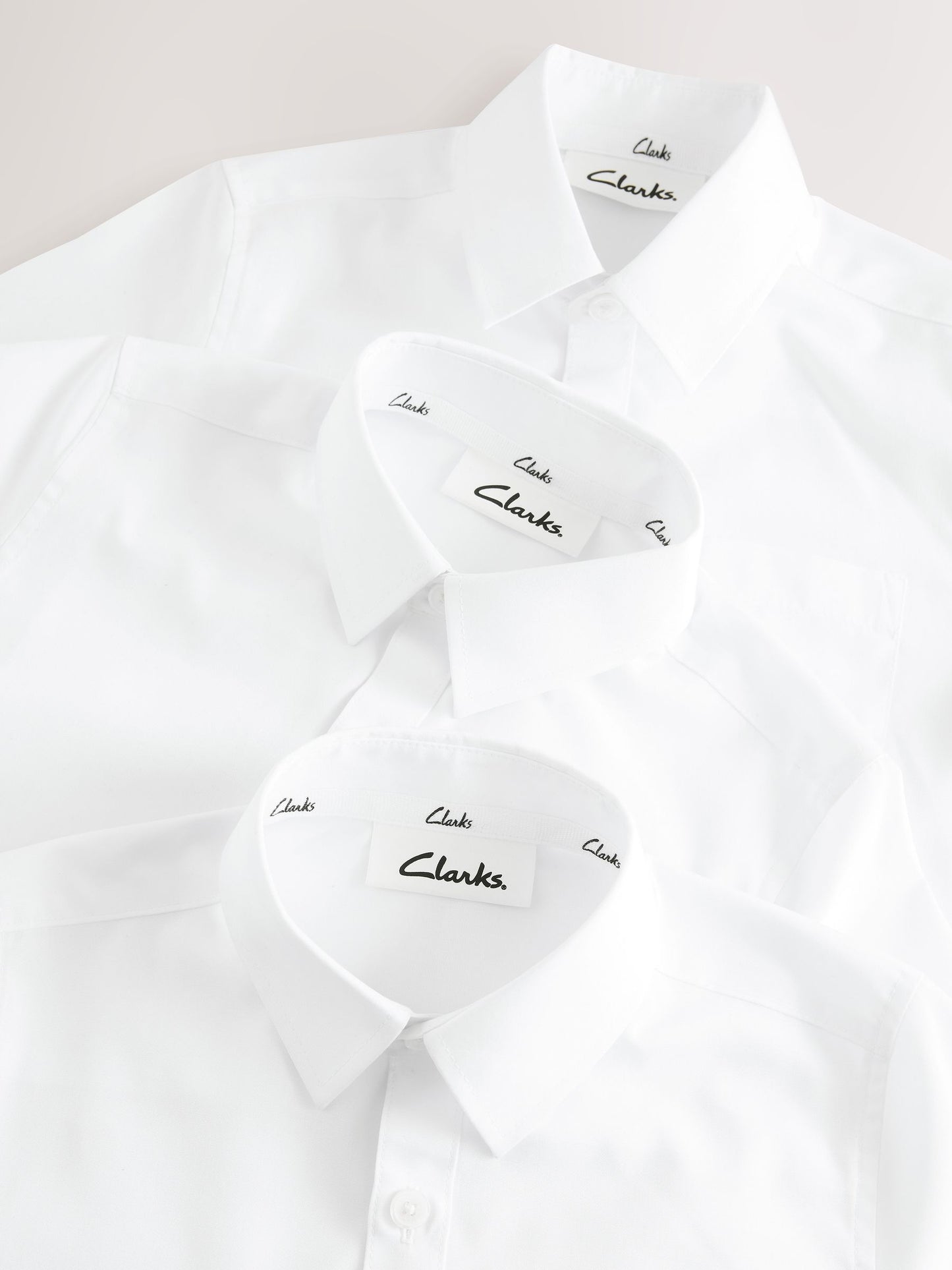 Dsiney Kidz - Clarks White Short Sleeve School Shirts 3 Pack image 4