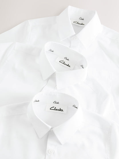 Dsiney Kidz - Clarks White Short Sleeve School Shirts 3 Pack image 4