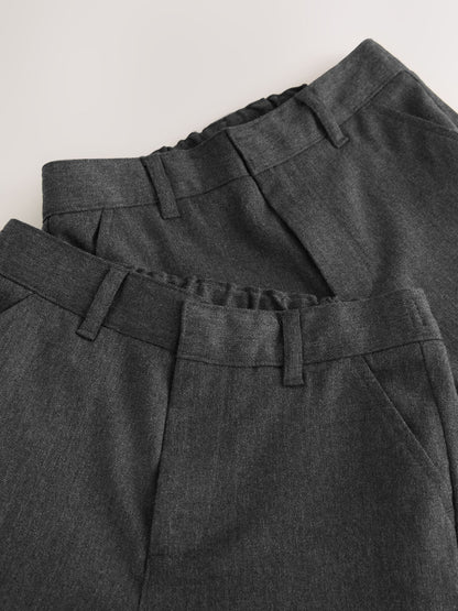 Dsiney Kidz - Clarks Grey 2 Pack Regular Fit Fastening School Trousers image 6