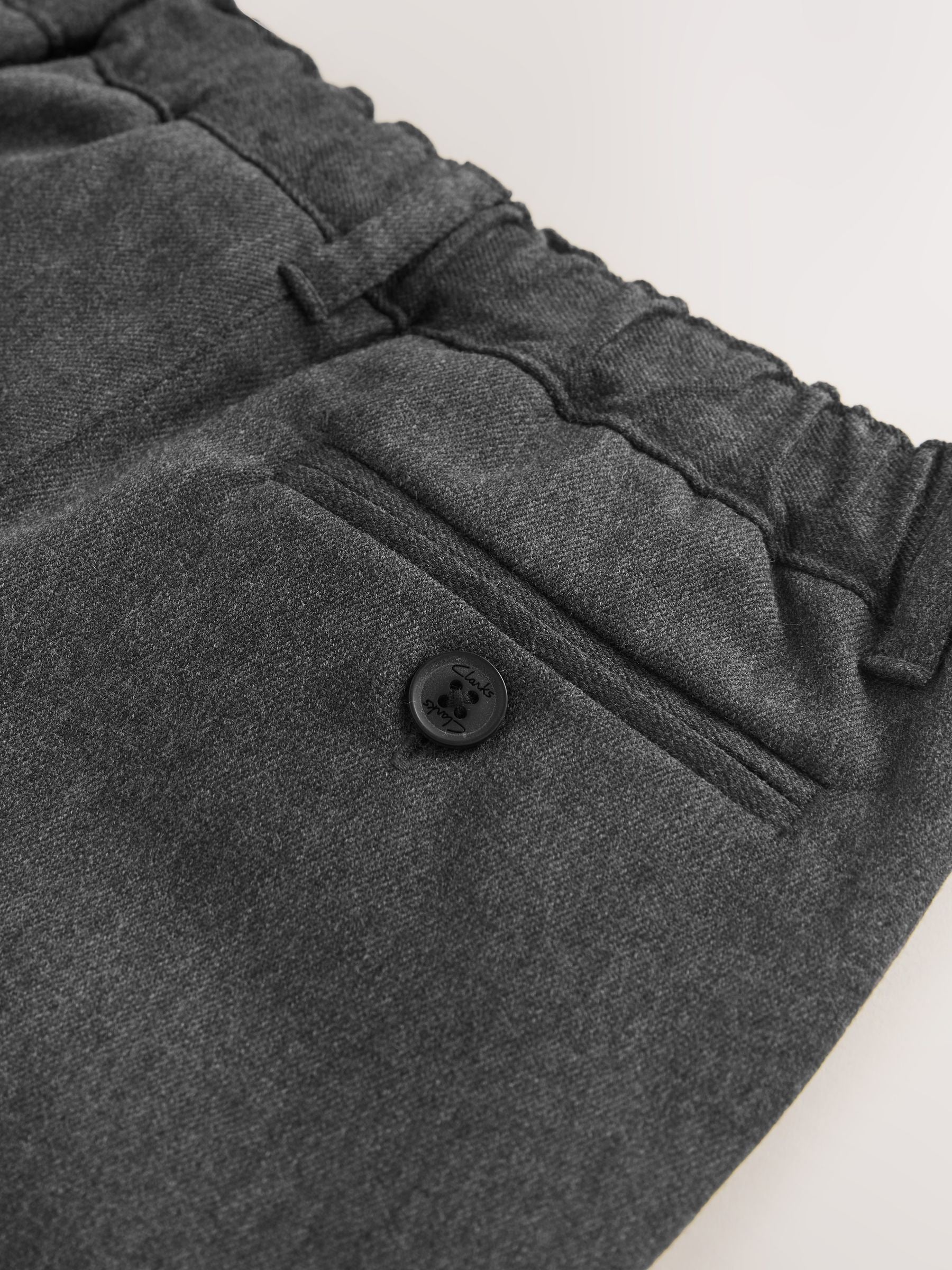 Dsiney Kidz - Clarks Grey 2 Pack Regular Fit Fastening School Trousers image 7