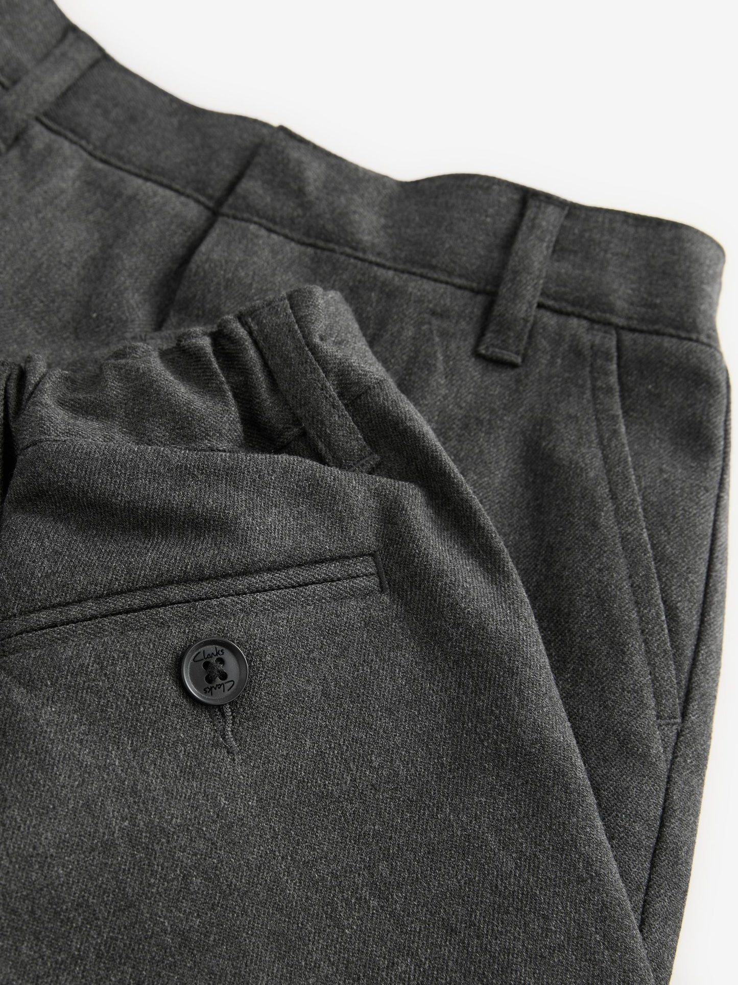 Dsiney Kidz - Clarks Grey Regular Boys Fastening School Shorts 2 Pack image 5