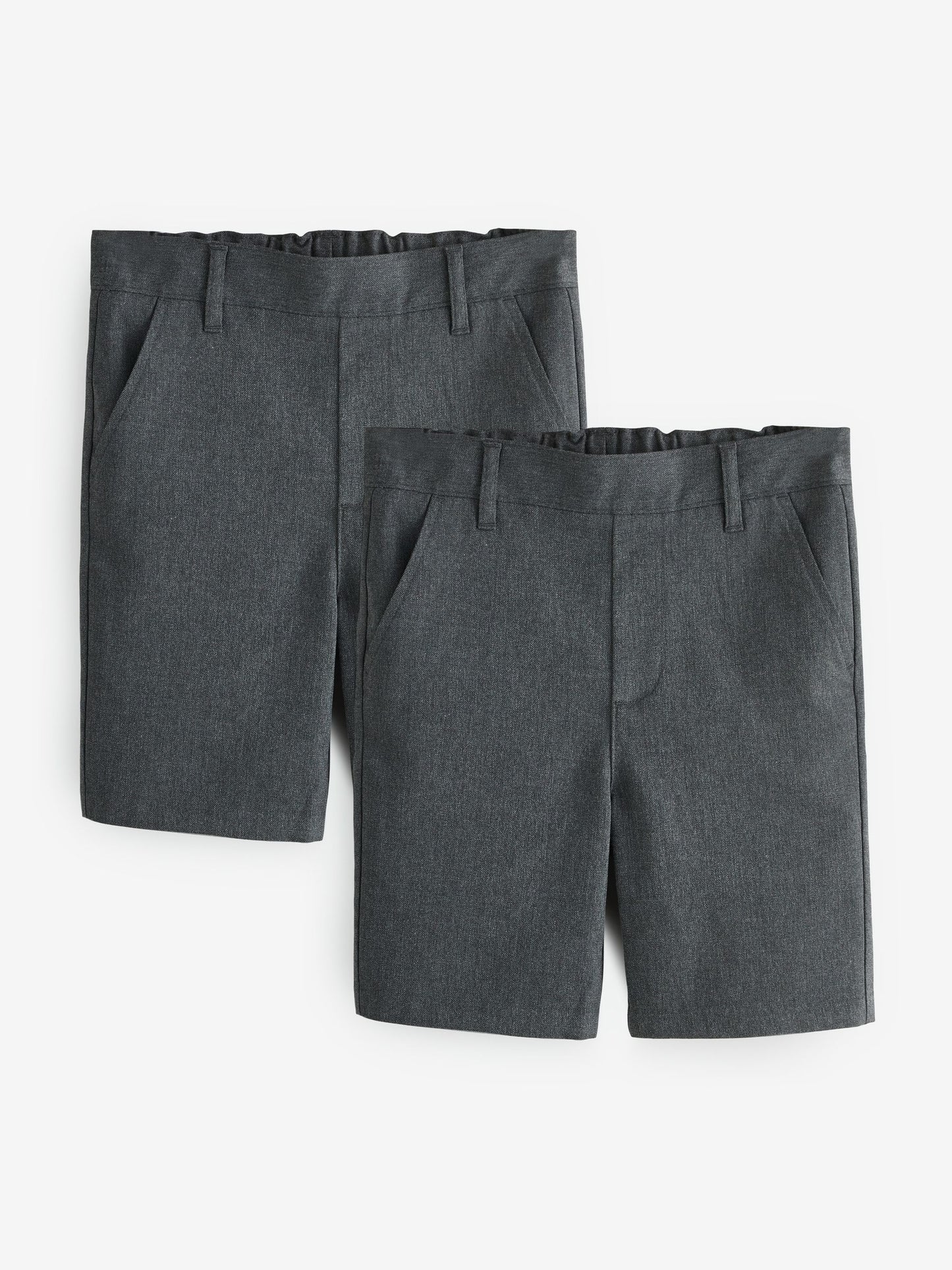 Dsiney Kidz - Clarks Grey Regular Boys Pull-On School Shorts 2 Pack image 1
