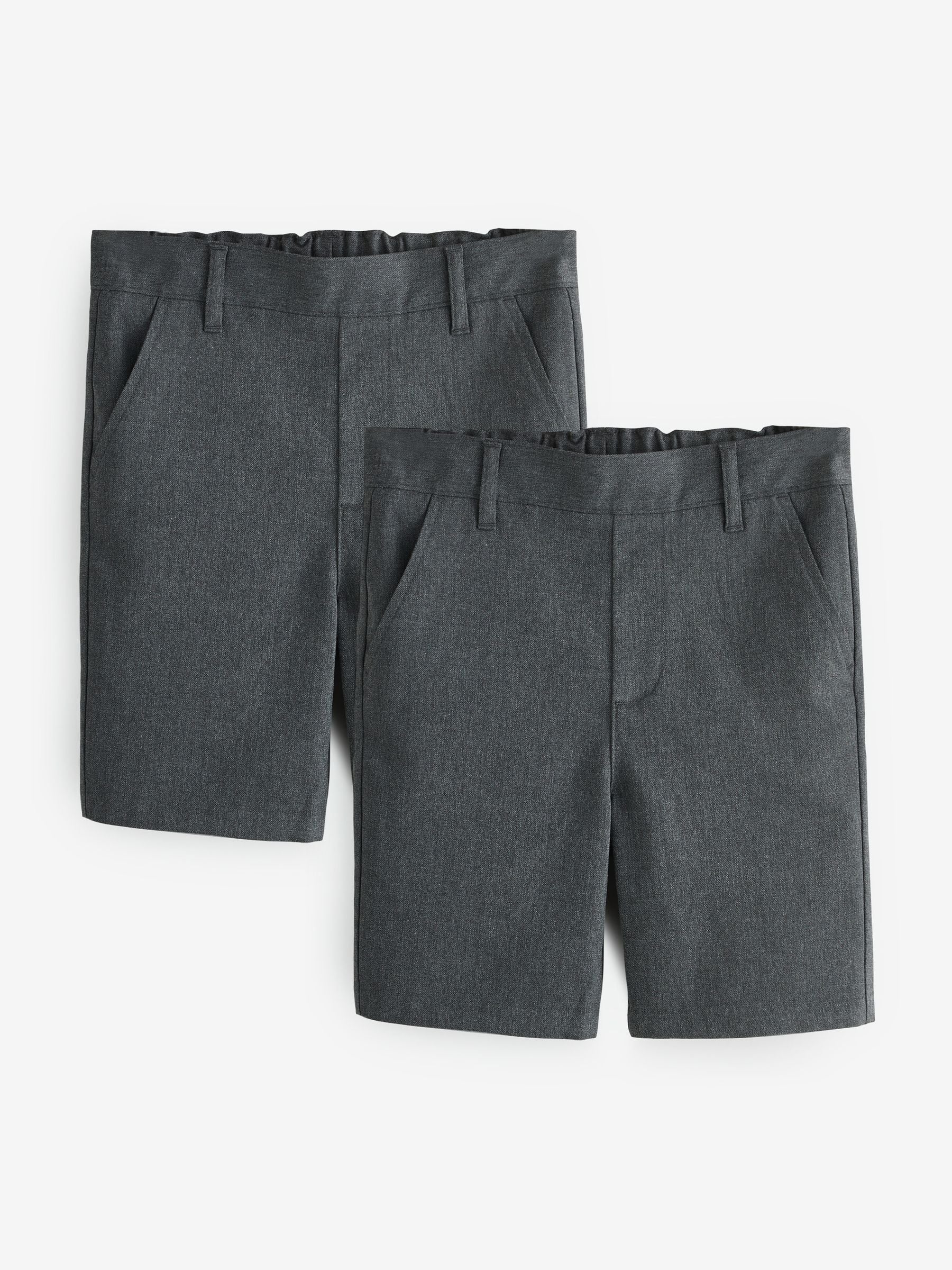 Dsiney Kidz - Clarks Grey Regular Boys Pull-On School Shorts 2 Pack image 1