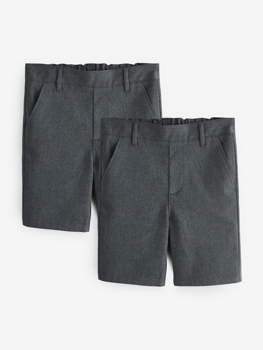 Dsiney Kidz - Clarks Grey Regular Boys Pull-On School Shorts 2 Pack image 1