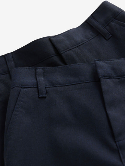 Dsiney Kidz - Clarks Navy Regular Boys Fastening School Shorts 2 Pack image 4