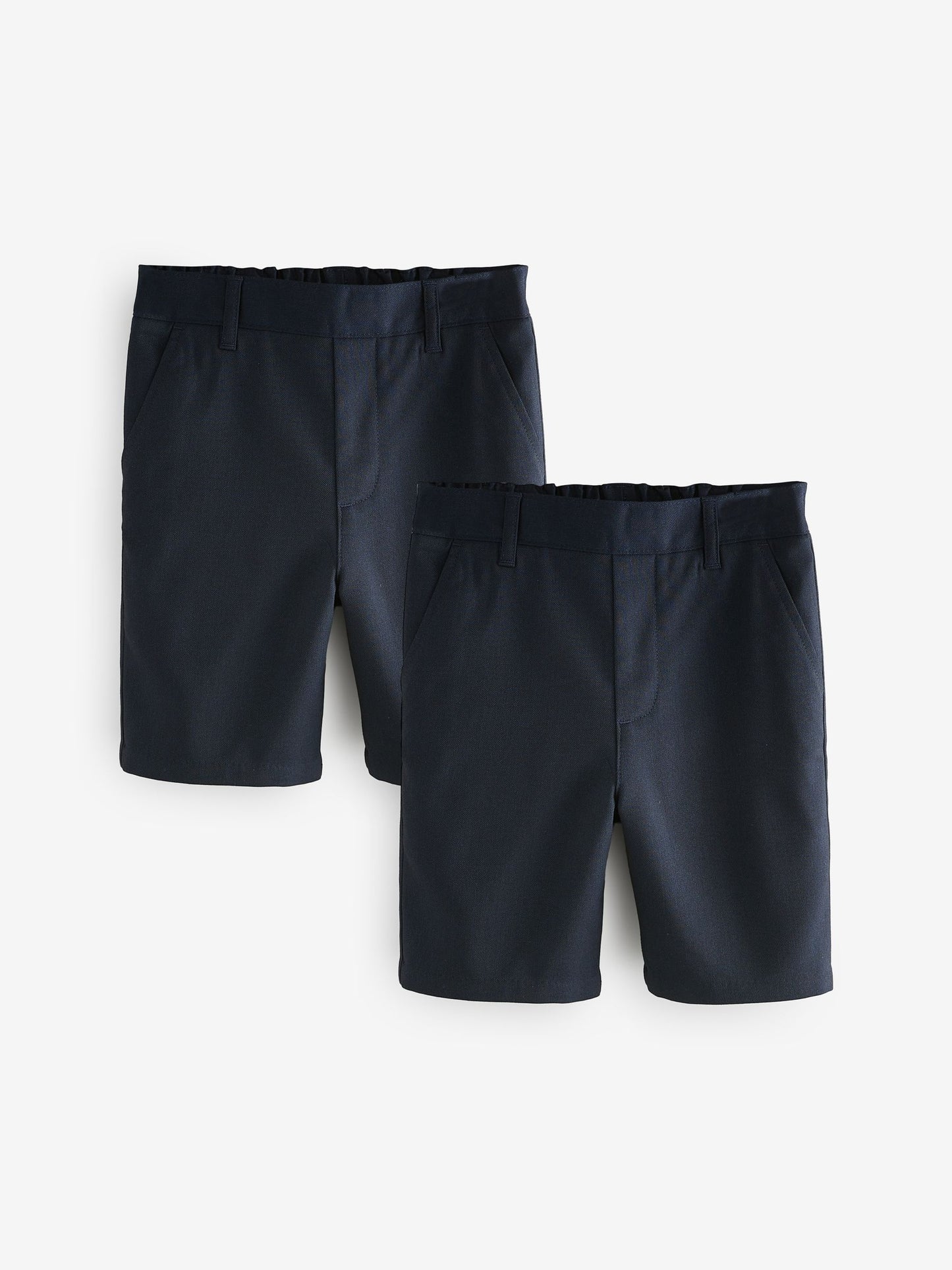 Dsiney Kidz - Clarks Navy Regular Boys Pull-On School Shorts 2 Pack image 1