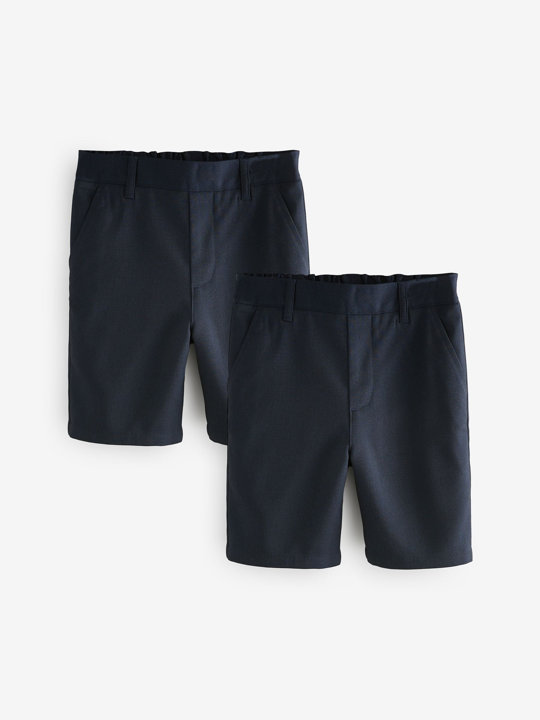 Dsiney Kidz - Clarks Navy Regular Boys Pull-On School Shorts 2 Pack image 1