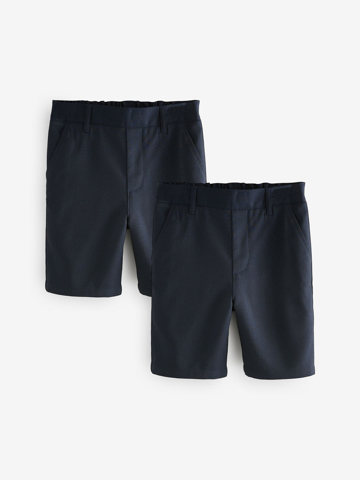 Dsiney Kidz - Clarks Navy Regular Boys Pull-On School Shorts 2 Pack image 1