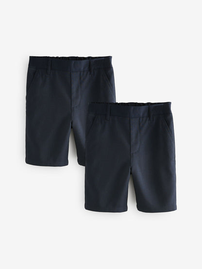 Dsiney Kidz - Clarks Navy Regular Boys Pull-On School Shorts 2 Pack image 1