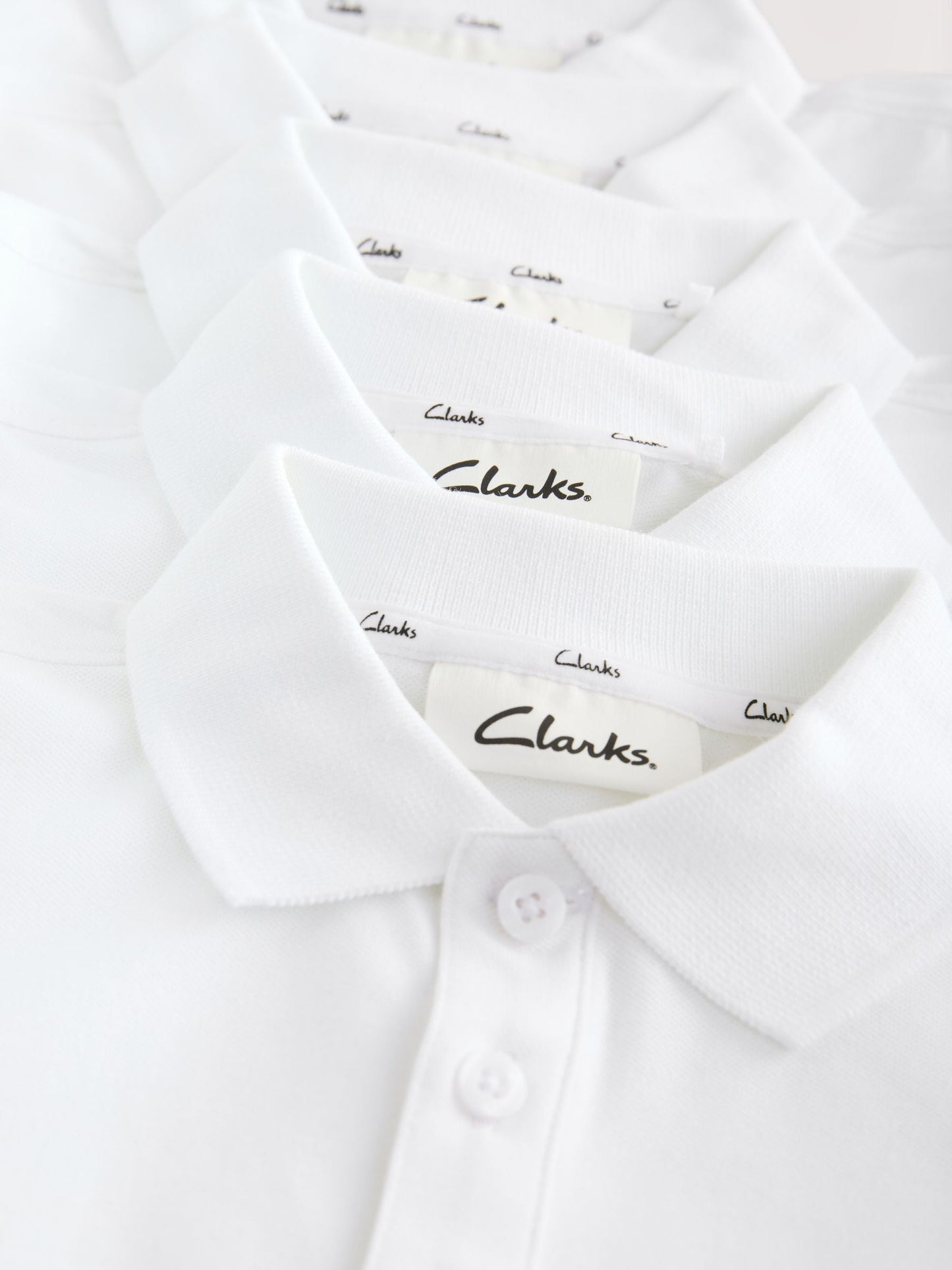 Dsiney Kidz - White 5 Pack Clarks Short Sleeve School Polo Shirts image 4