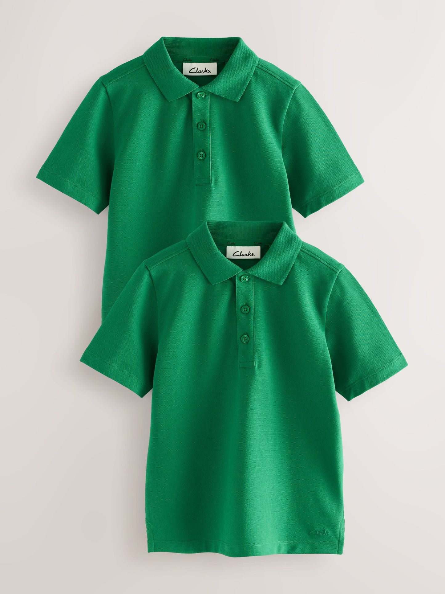 Dsiney Kidz - Clarks Green Short Sleeve School Polo Shirts 2 Pack image 1