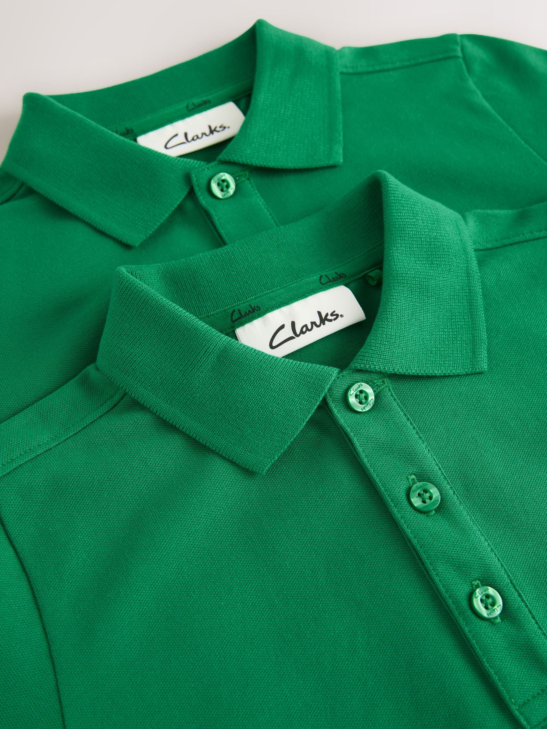 Dsiney Kidz - Clarks Green Short Sleeve School Polo Shirts 2 Pack image 6