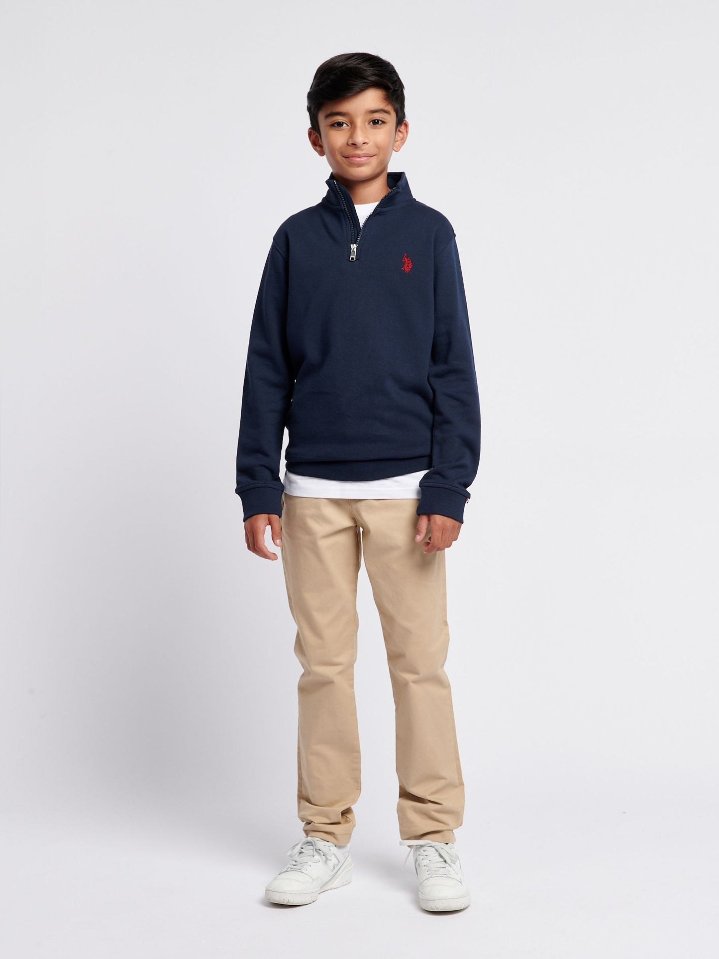 Dsiney Kidz - U.S. Polo Assn. Blue Boys Double Horsemen ¼ Zip Sweatshirt image 3