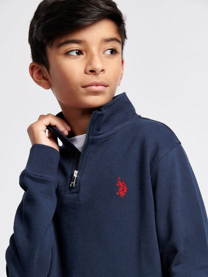 Dsiney Kidz - U.S. Polo Assn. Blue Boys Double Horsemen ¼ Zip Sweatshirt image 4