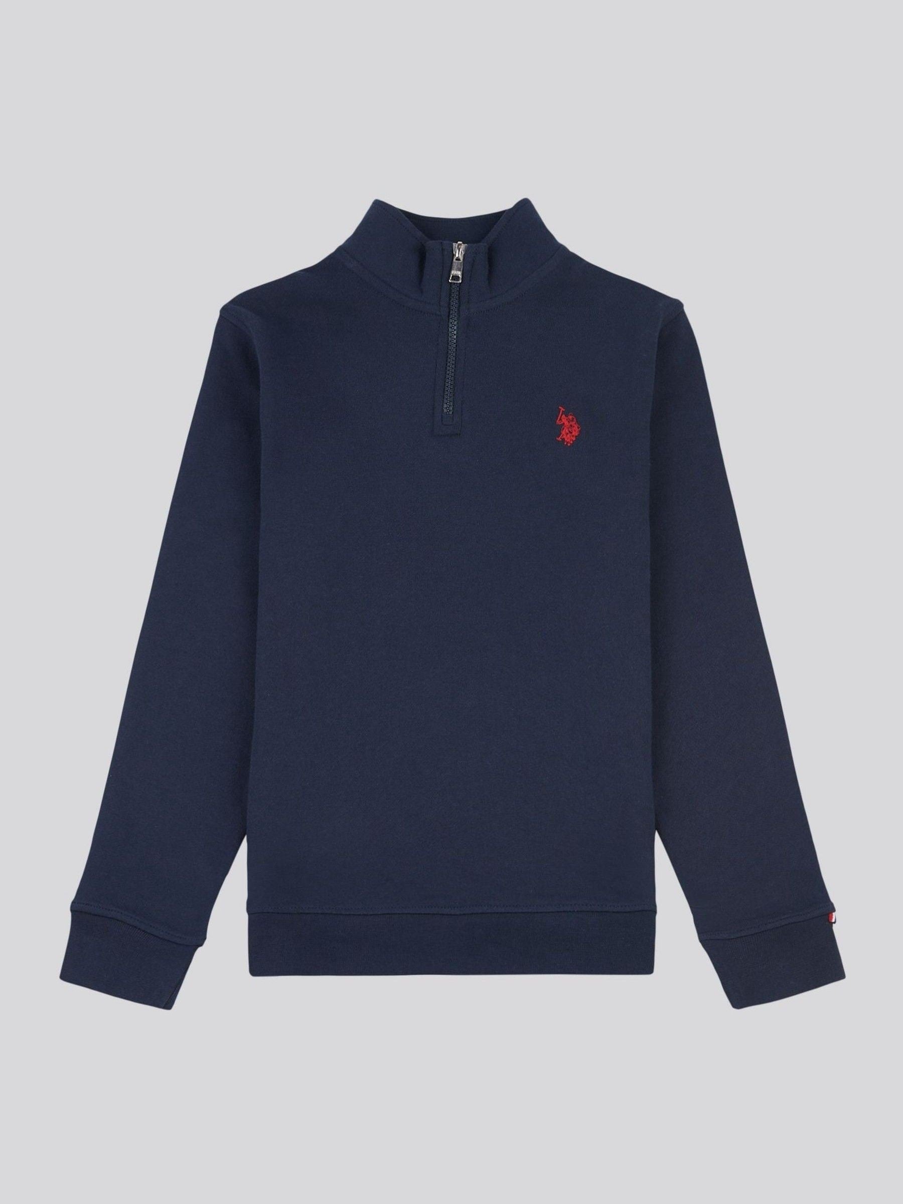 Dsiney Kidz - U.S. Polo Assn. Blue Boys Double Horsemen ¼ Zip Sweatshirt image 5