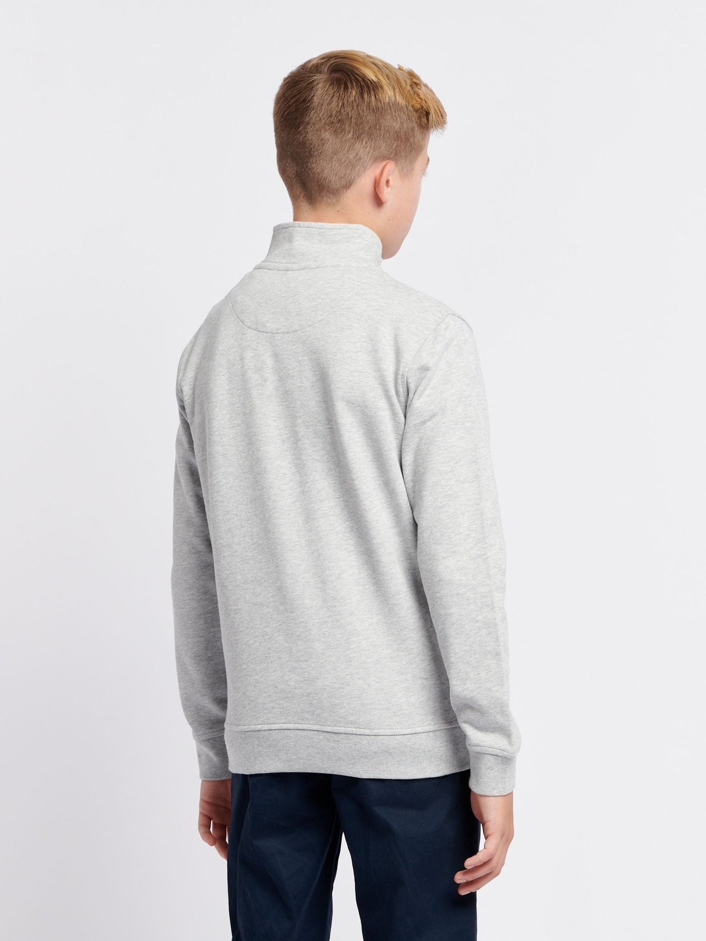 Dsiney Kidz - U.S. Polo Assn. Grey Boys Double Horsemen ¼ Zip Sweatshirt image 2