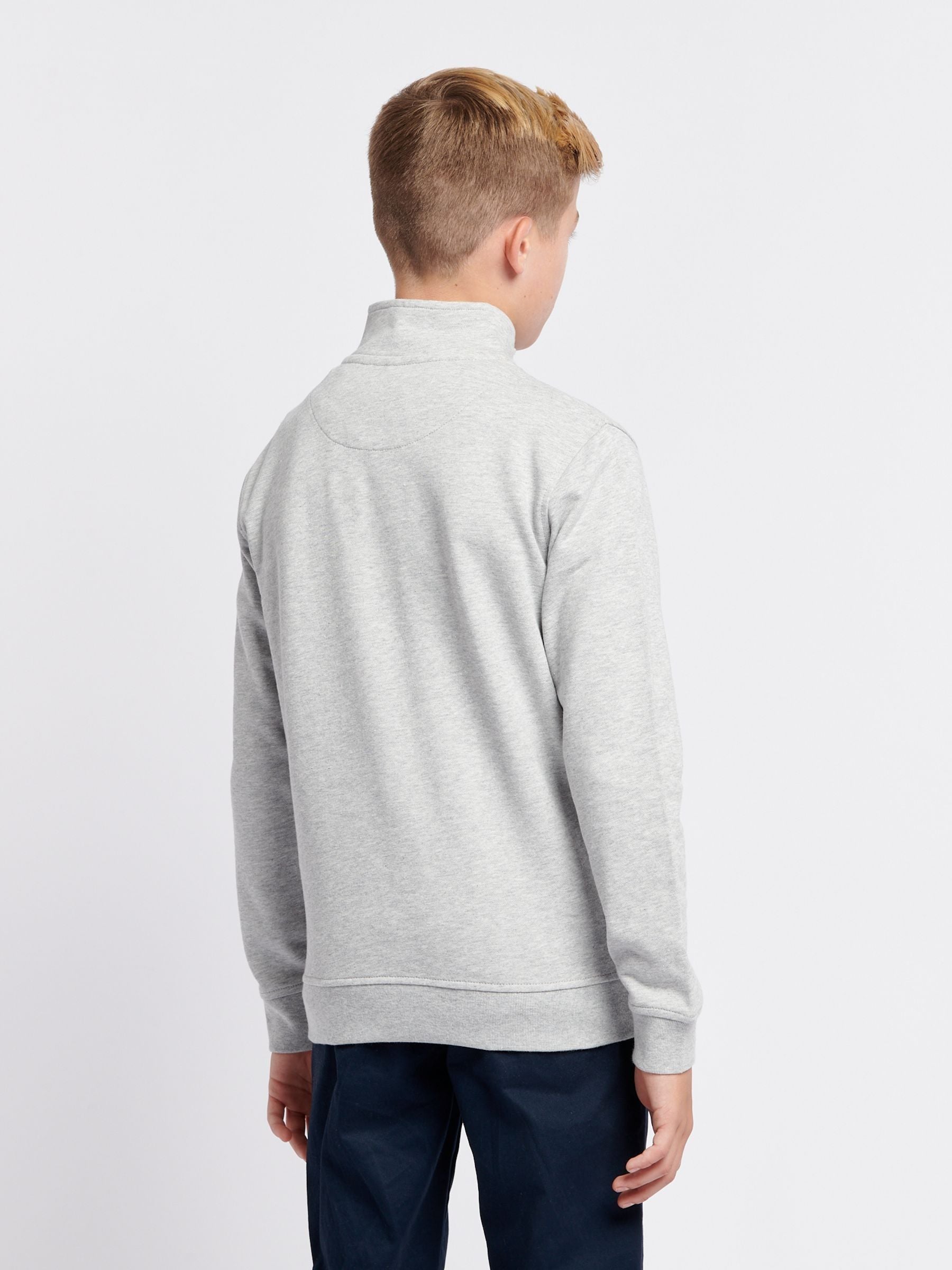 Dsiney Kidz - U.S. Polo Assn. Grey Boys Double Horsemen ¼ Zip Sweatshirt image 2