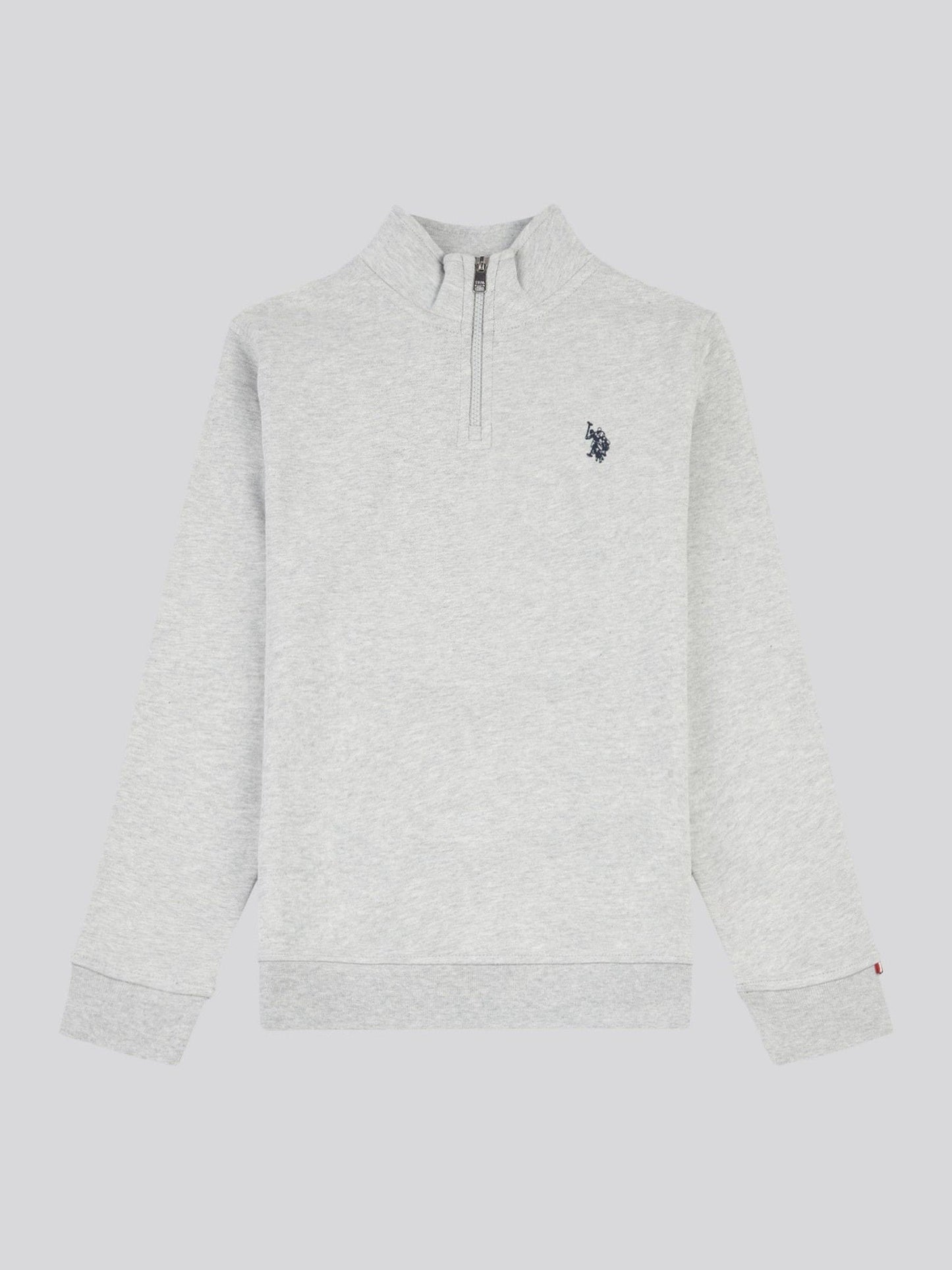 Dsiney Kidz - U.S. Polo Assn. Grey Boys Double Horsemen ¼ Zip Sweatshirt image 5