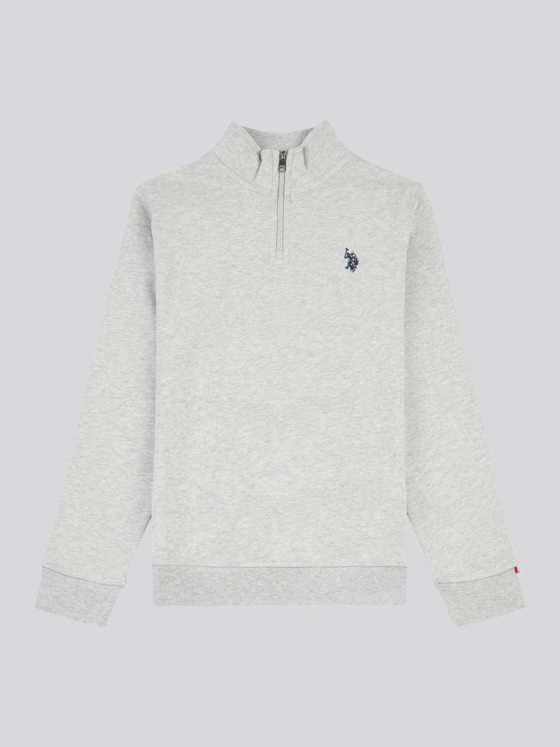 Dsiney Kidz - U.S. Polo Assn. Grey Boys Double Horsemen ¼ Zip Sweatshirt image 5
