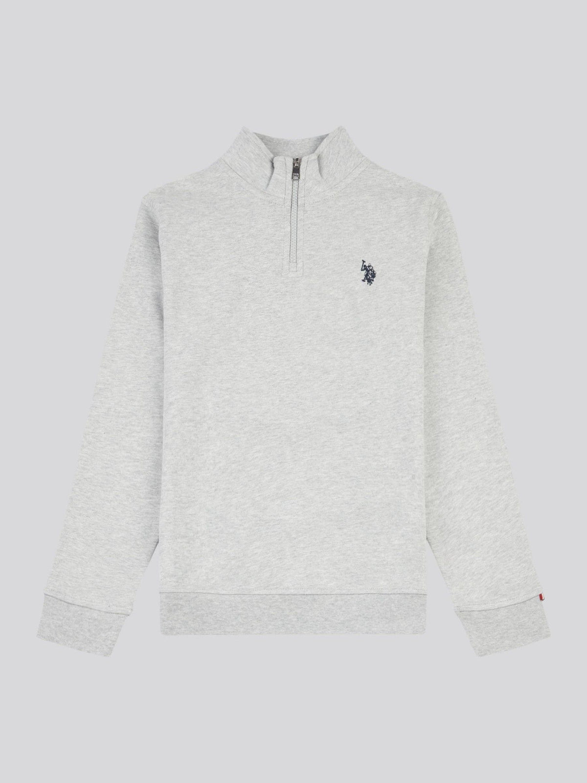 Dsiney Kidz - U.S. Polo Assn. Grey Boys Double Horsemen ¼ Zip Sweatshirt image 5