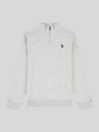Dsiney Kidz - U.S. Polo Assn. Grey Boys Double Horsemen ¼ Zip Sweatshirt image 5
