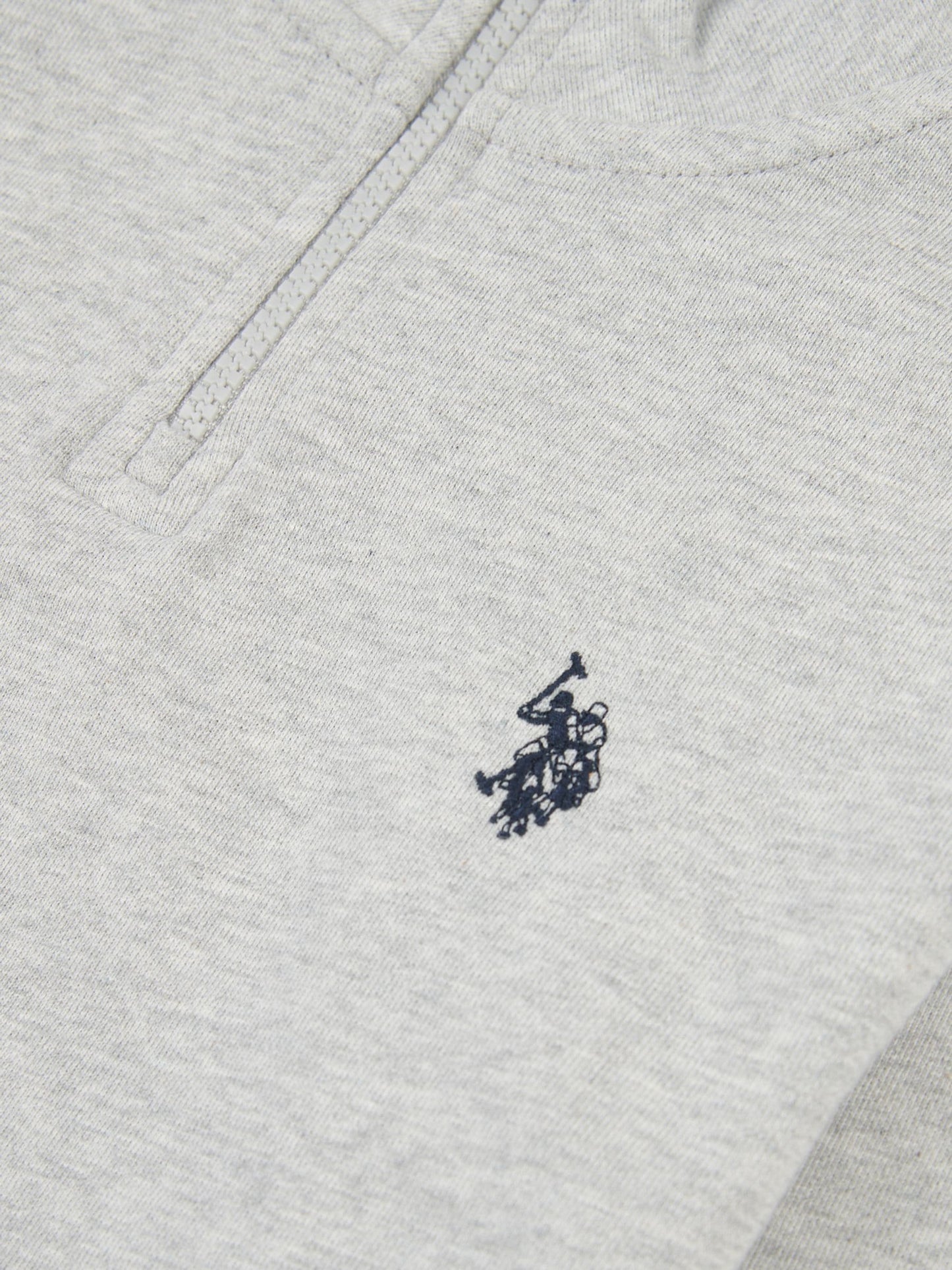Dsiney Kidz - U.S. Polo Assn. Grey Boys Double Horsemen ¼ Zip Sweatshirt image 7