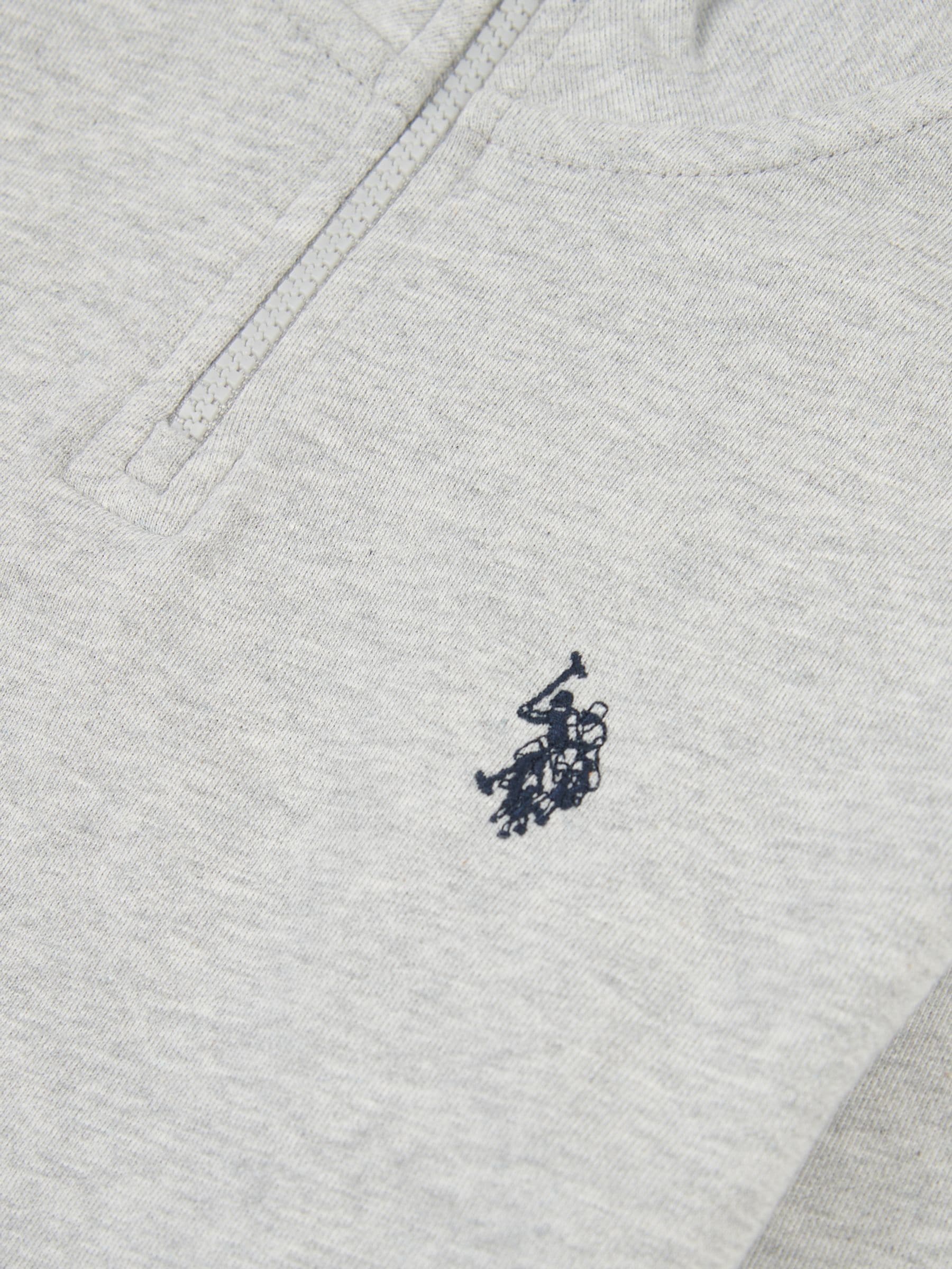Dsiney Kidz - U.S. Polo Assn. Grey Boys Double Horsemen ¼ Zip Sweatshirt image 7