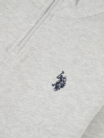 Dsiney Kidz - U.S. Polo Assn. Grey Boys Double Horsemen ¼ Zip Sweatshirt image 7