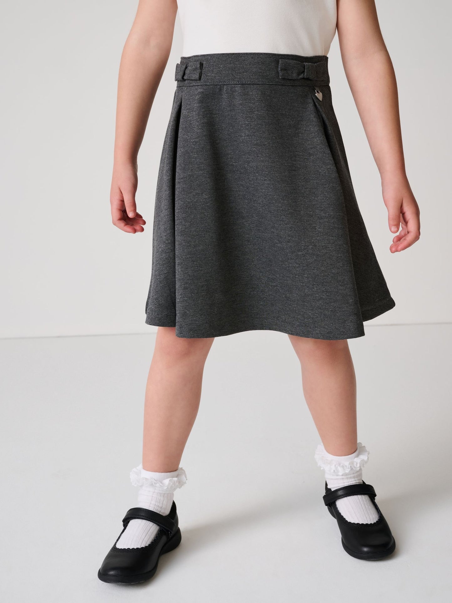 Clarks Grey Girls 2-In-1 Polo School Dress image 3
