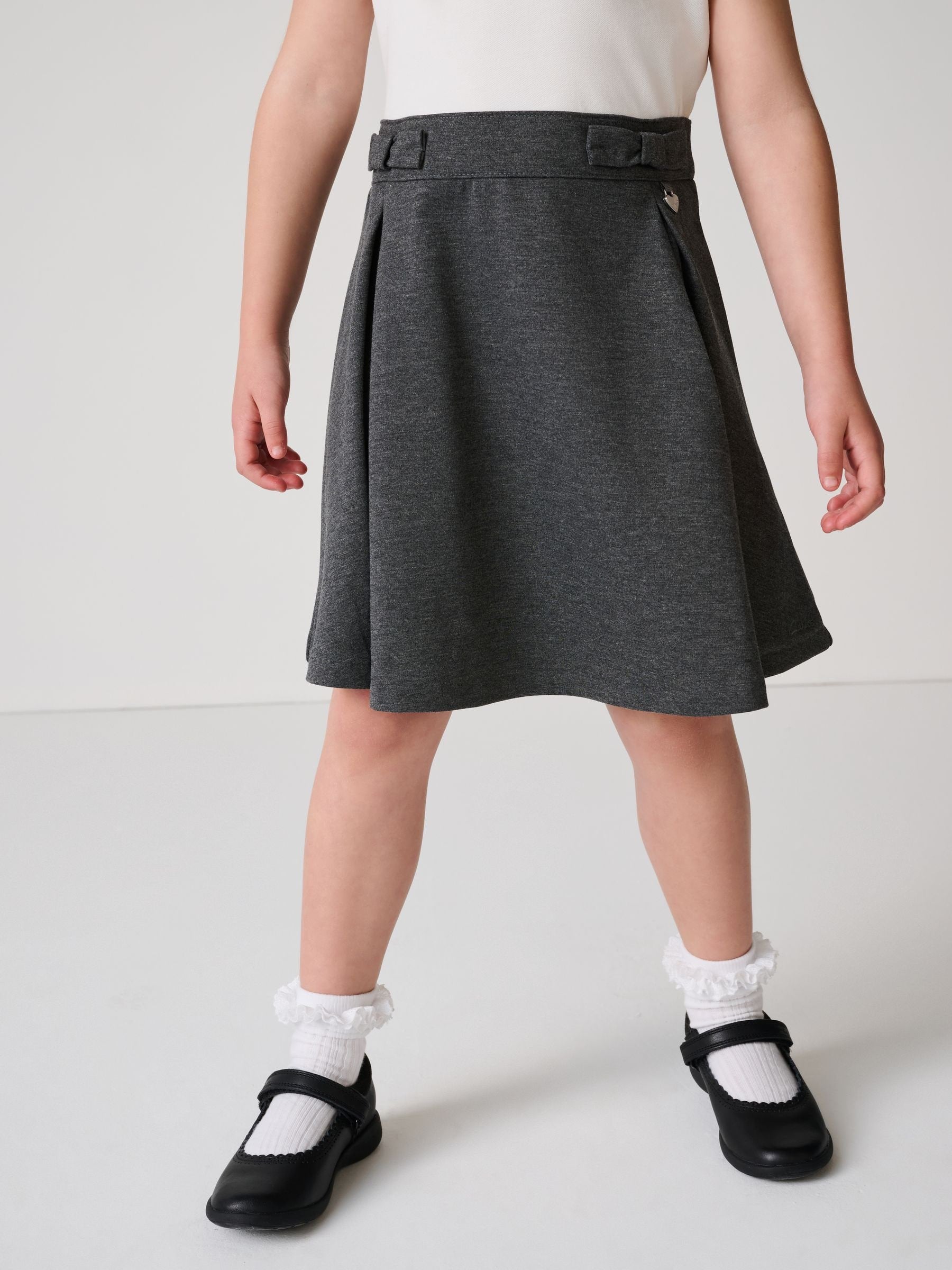 Clarks Grey Girls 2-In-1 Polo School Dress image 3