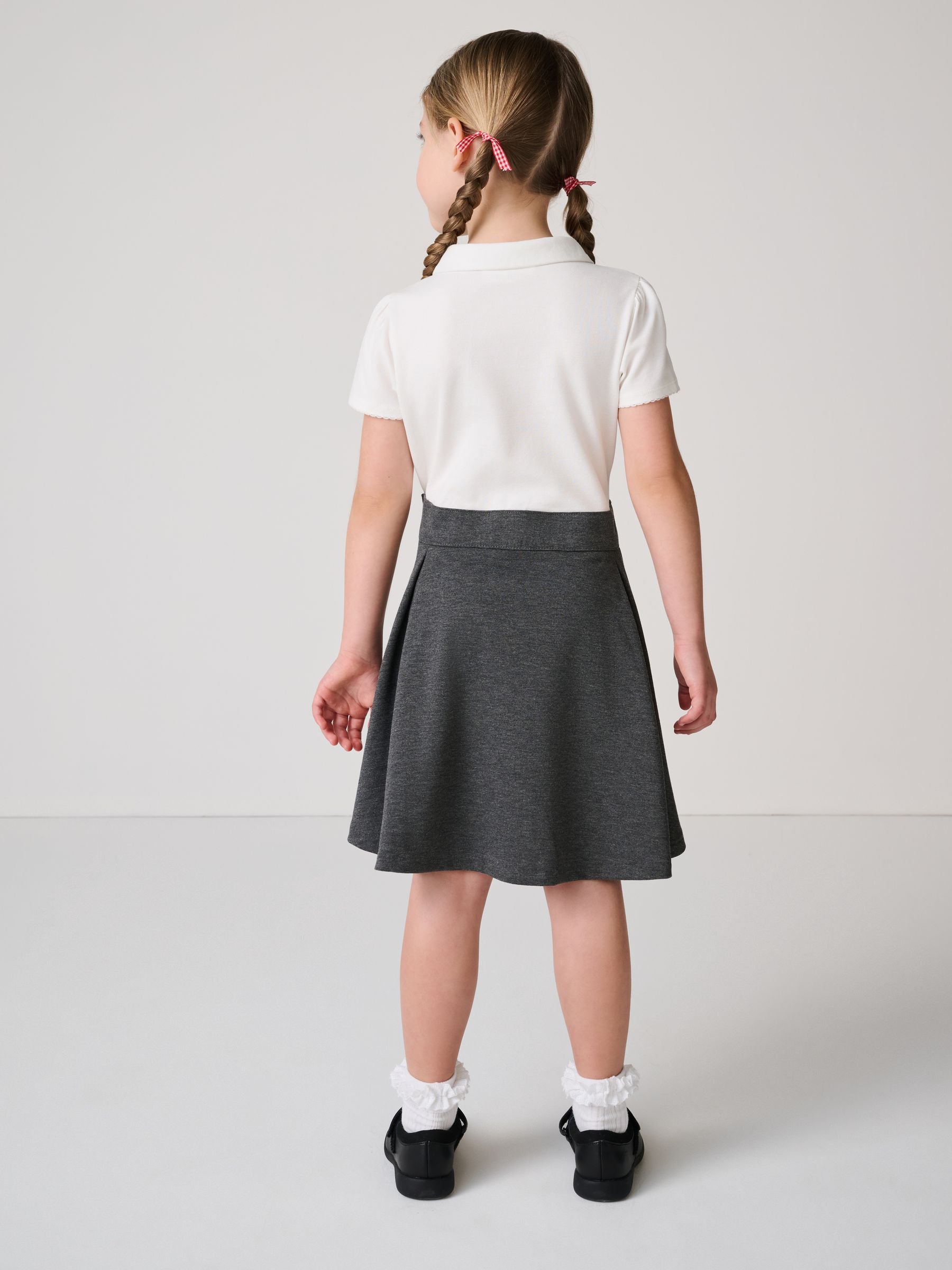 Clarks Grey Girls 2-In-1 Polo School Dress image 5