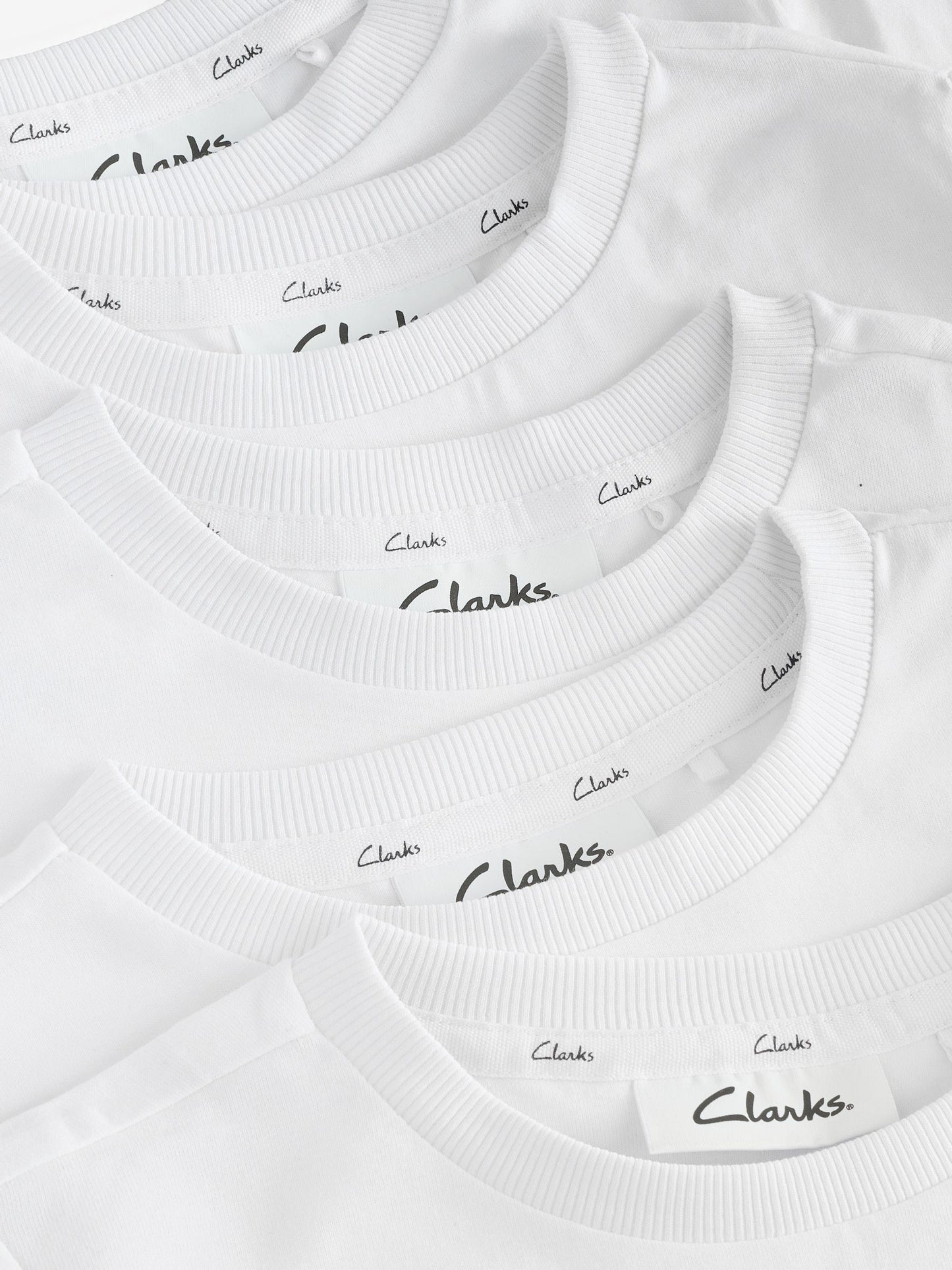 Dsiney Kidz - Clarks White Unisex Sports T-Shirts 5 Pack image 7