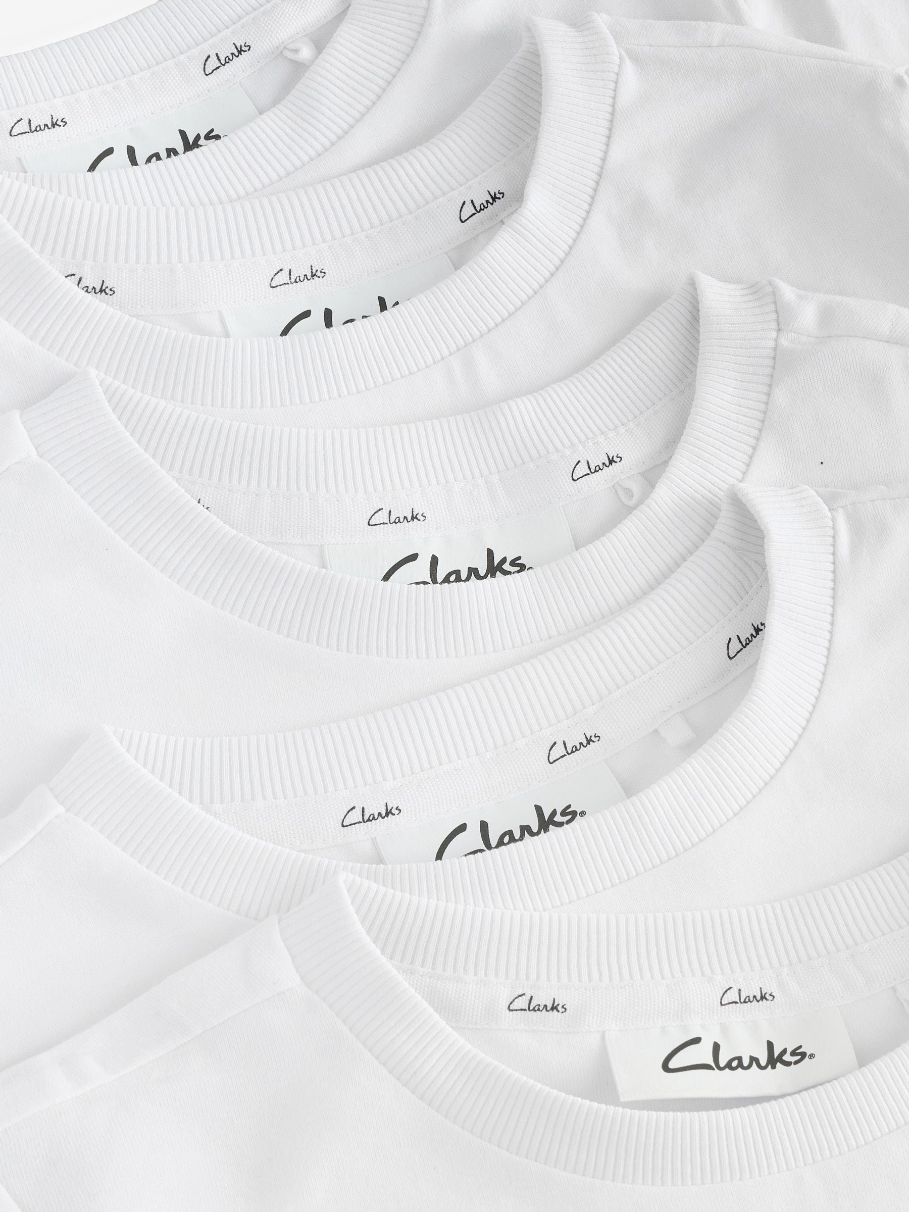 Dsiney Kidz - Clarks White Unisex Sports T-Shirts 5 Pack image 7