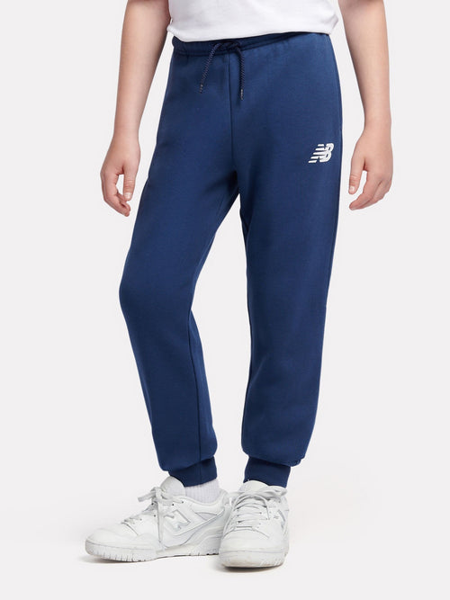 New Balance Blue Boys Brush Back Stacked Logo Joggers image 1