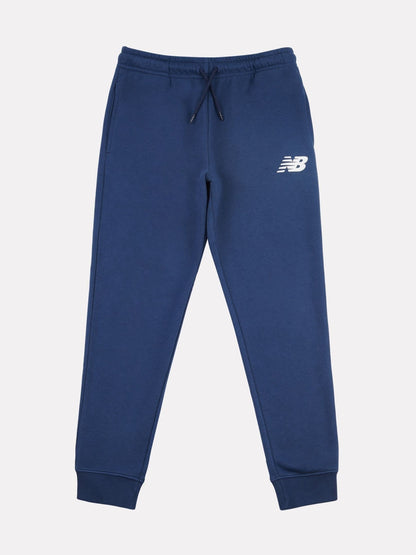 New Balance Blue Boys Brush Back Stacked Logo Joggers image 6