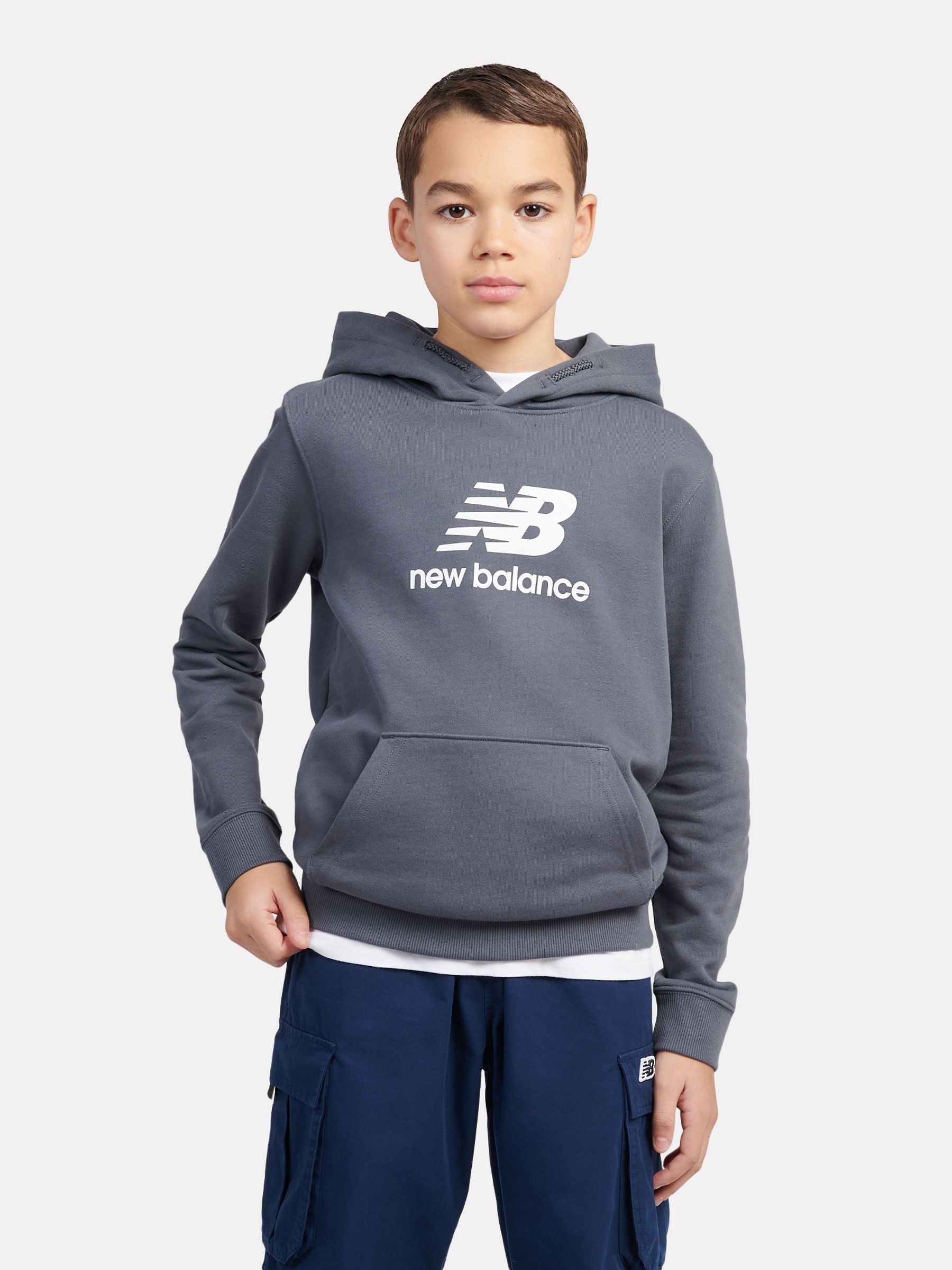 Dsiney Kidz - New Balance Blue Light French Terry Stacked Logo Cotton Hoodie image 1