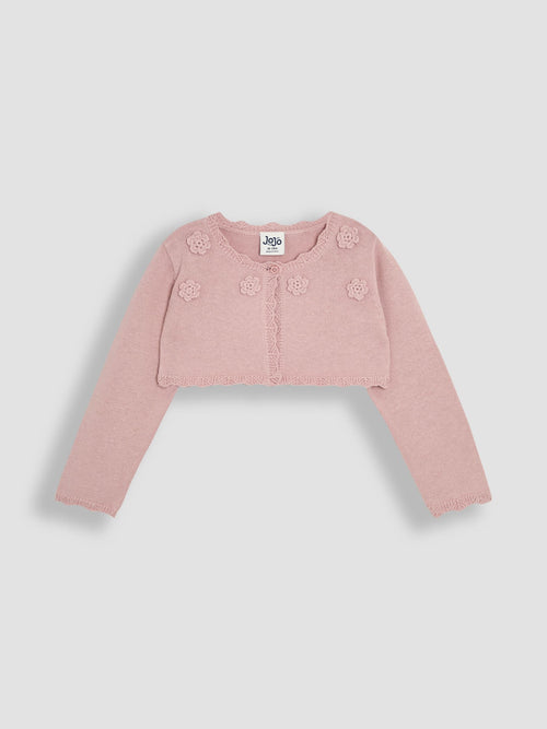 Dsiney Kidz - JoJo Maman Bébé Pink Floral Bolero Cardigan image 1