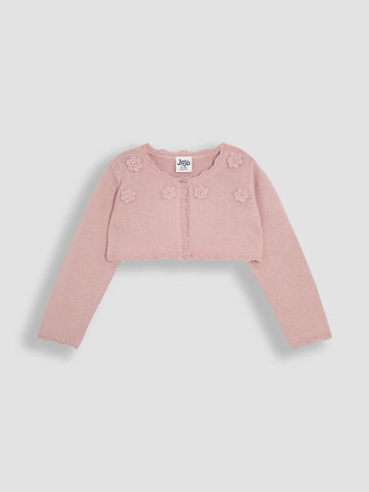 Dsiney Kidz - JoJo Maman Bébé Pink Floral Bolero Cardigan image 1