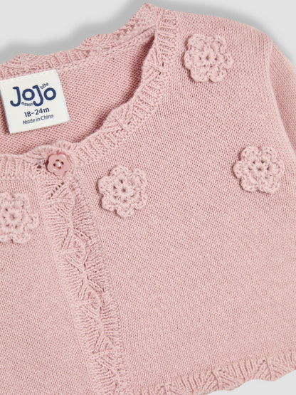 Dsiney Kidz - JoJo Maman Bébé Pink Floral Bolero Cardigan image 3
