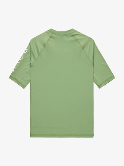 Dsiney Kidz - Roxy Green Girls Wholehearted Short Sleeve Logo Rash Vest image 2