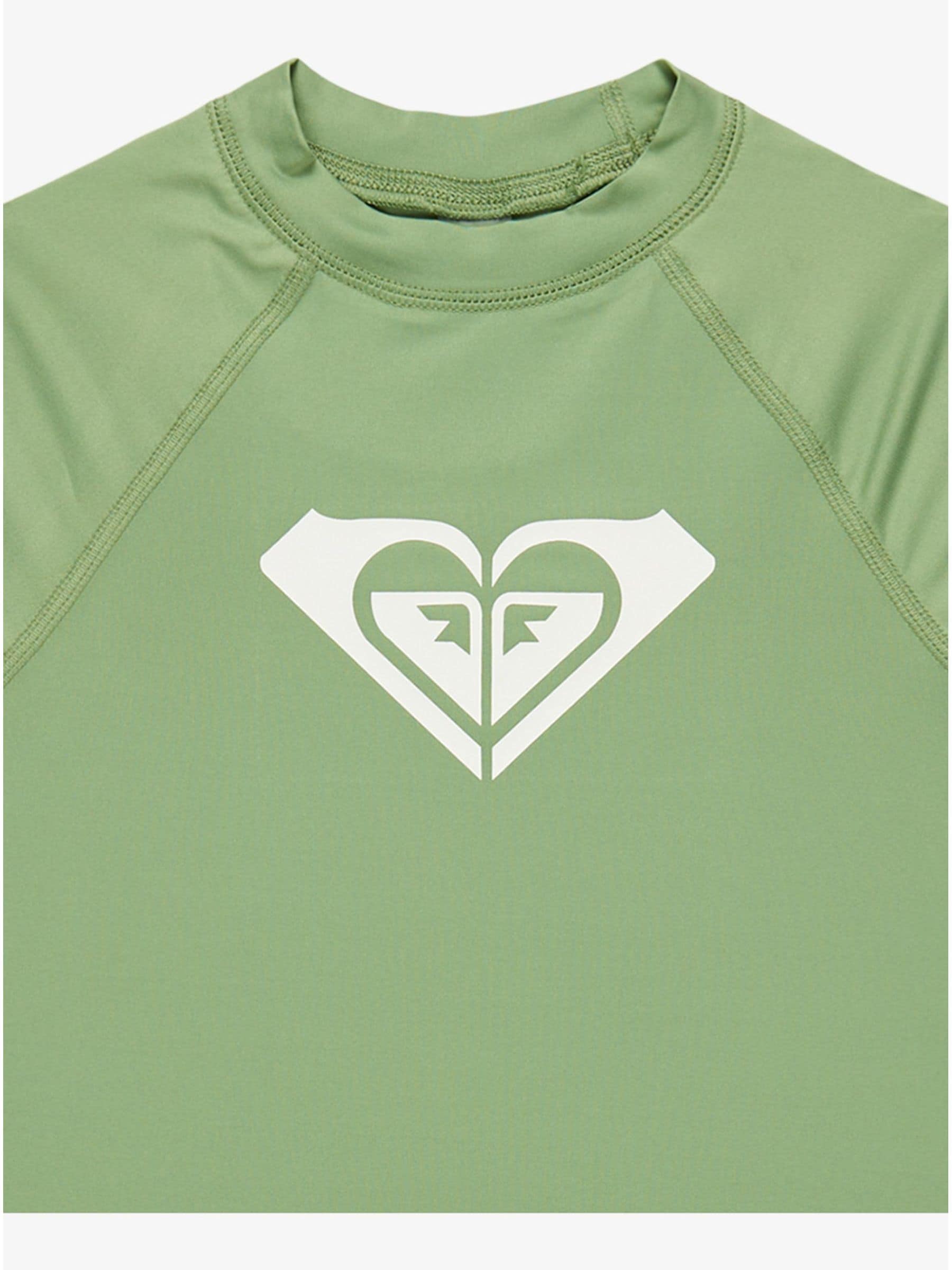 Dsiney Kidz - Roxy Green Girls Wholehearted Short Sleeve Logo Rash Vest image 3