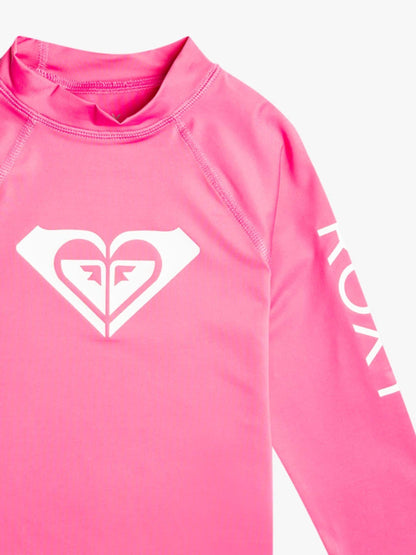 Dsiney Kidz - Roxy Lilac Purple Whole Hearted Long Sleeve Logo Rash Vest image 3