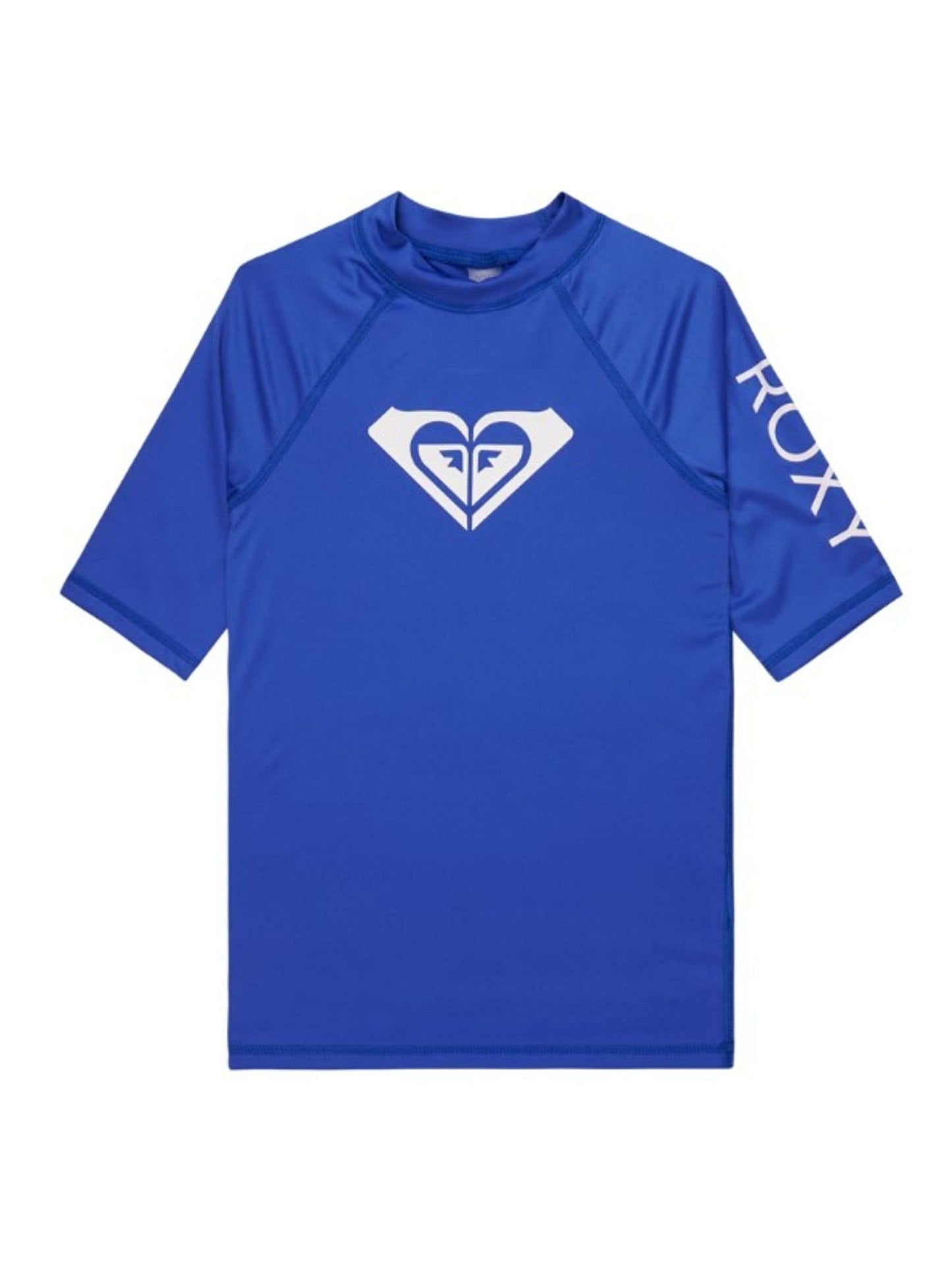 Dsiney Kidz - Roxy Blue Girls Wholehearted Short Sleeve Logo Rash Vest image 1