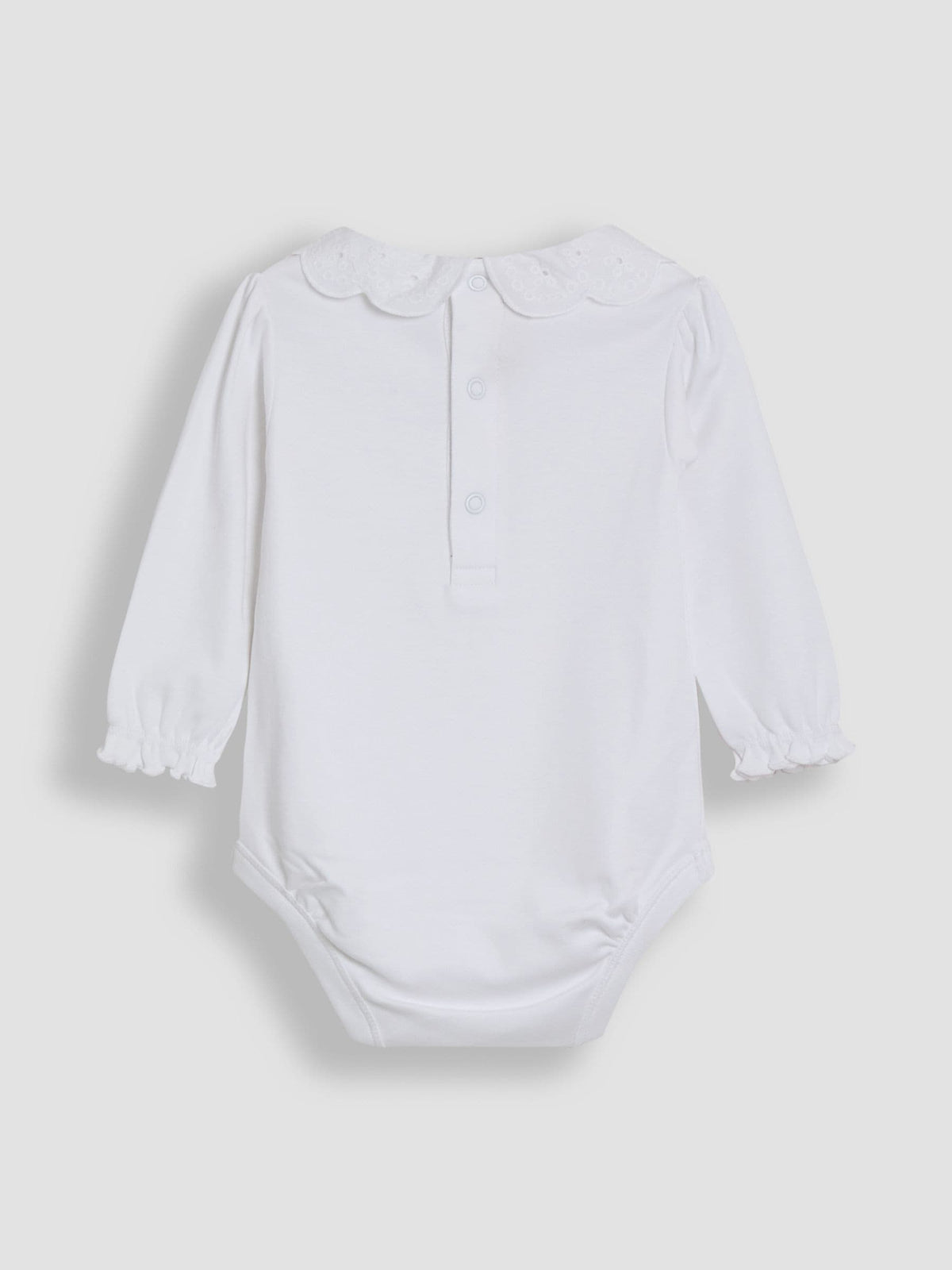 Dsiney Kidz - JoJo Maman Bébé White Broderie Collar Long Sleeve Body image 3