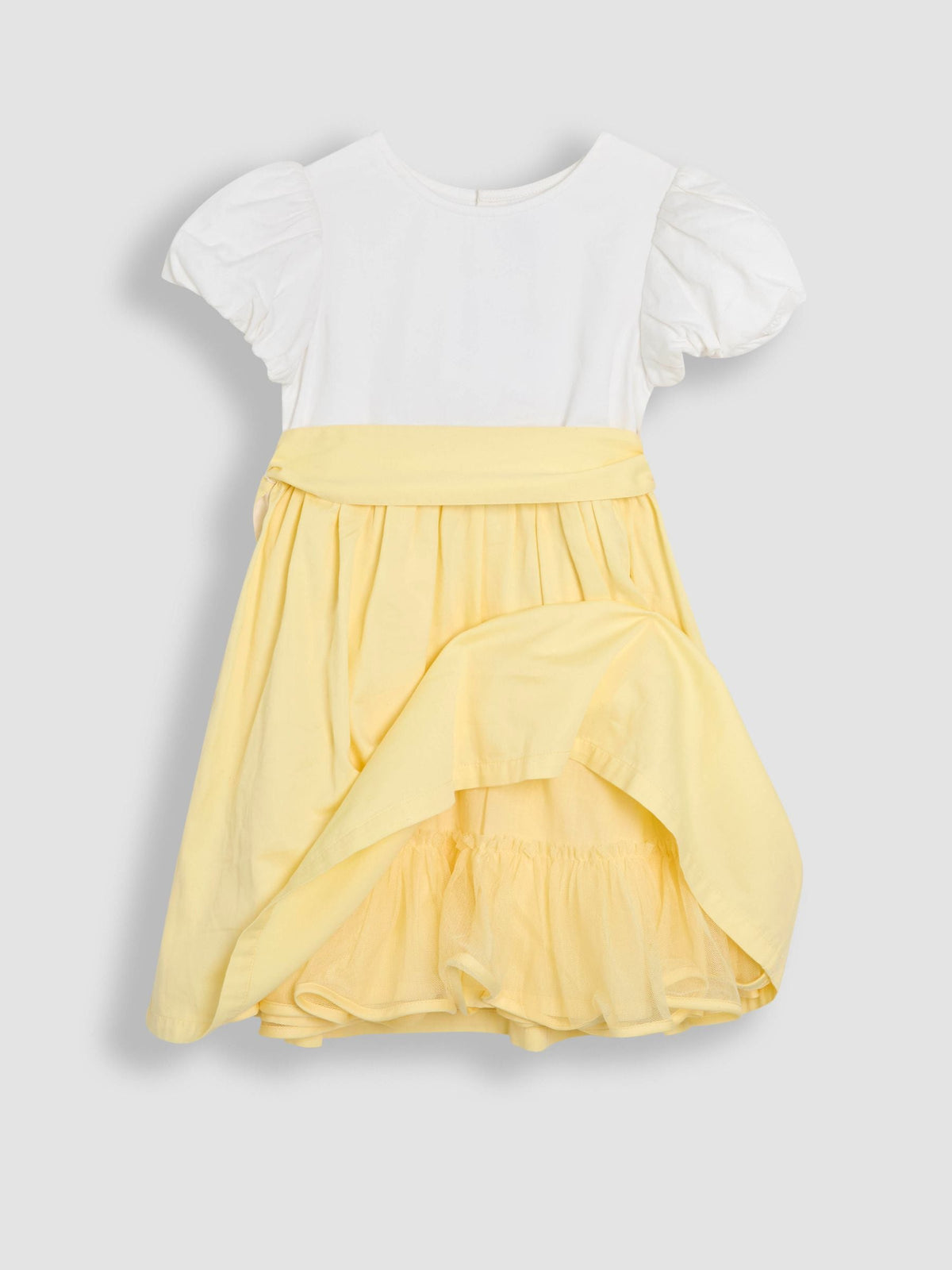 Dsiney Kidz - JoJo Maman Bébé Yellow Smocked Satin Party Dress image 2