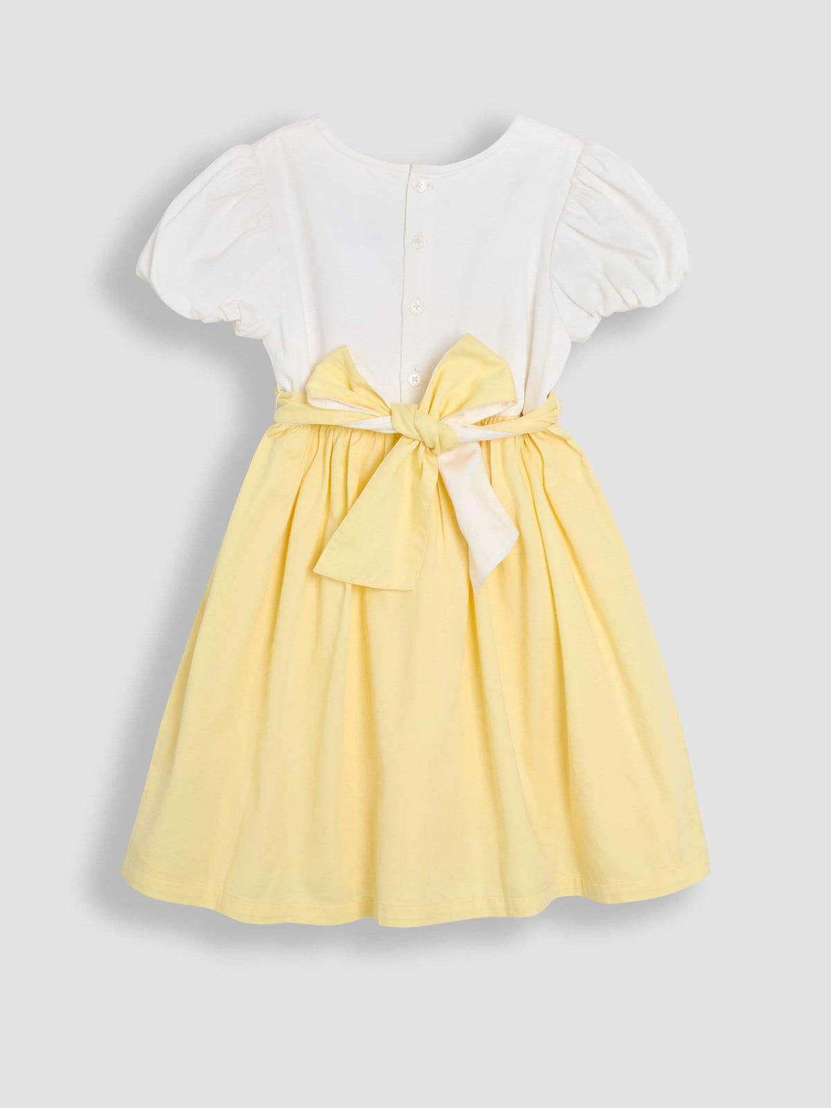 Dsiney Kidz - JoJo Maman Bébé Yellow Smocked Satin Party Dress image 3